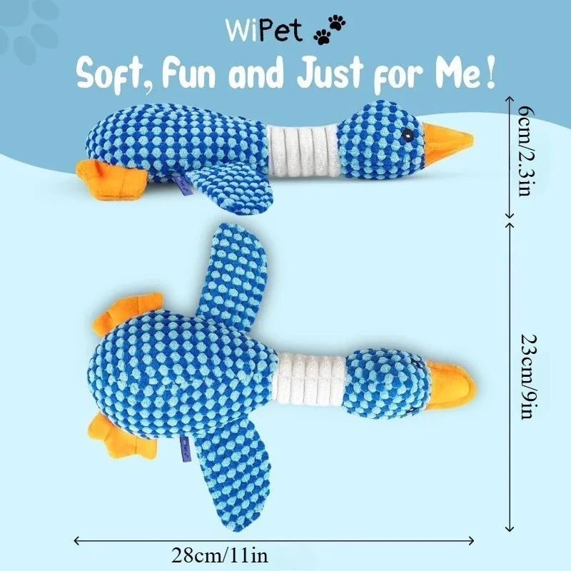 Pineapple Goose Plush Dog Toy With Squeaker