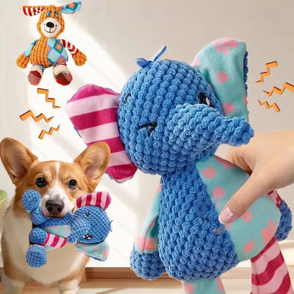 Plush Squeaky Dog Chew Toy – Bite Resistant & Interactive