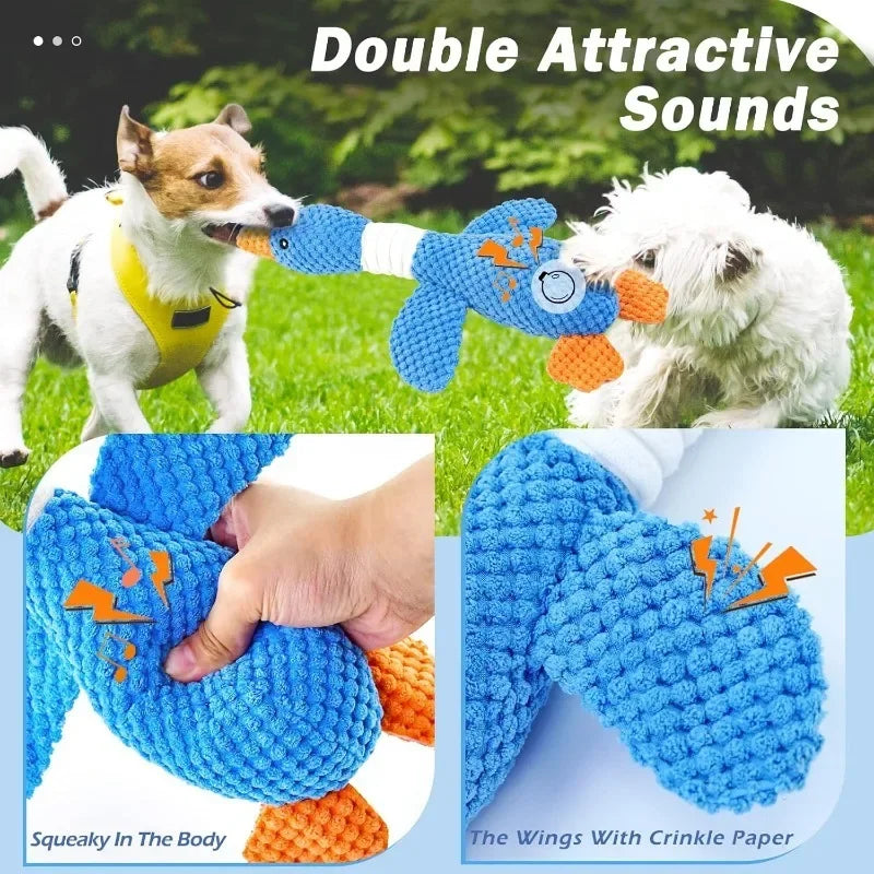 Pineapple Goose Plush Dog Toy With Squeaker