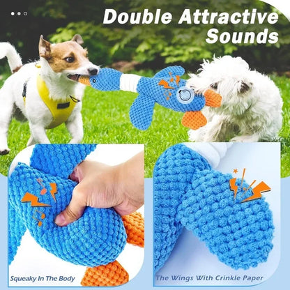 Pineapple Goose Plush Dog Toy With Squeaker