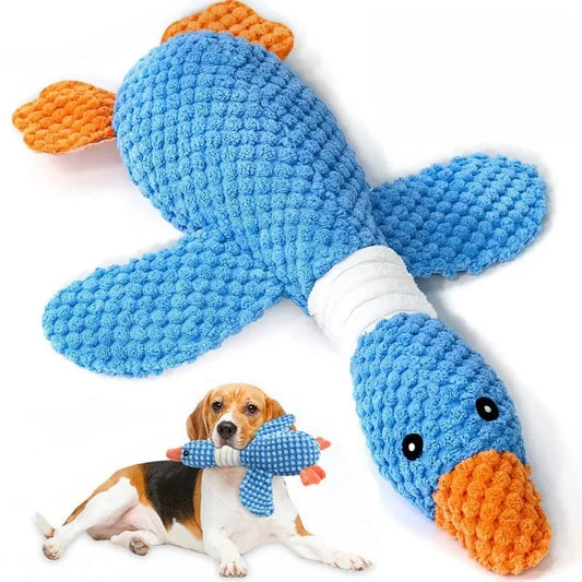 Pineapple Goose Plush Dog Toy With Squeaker