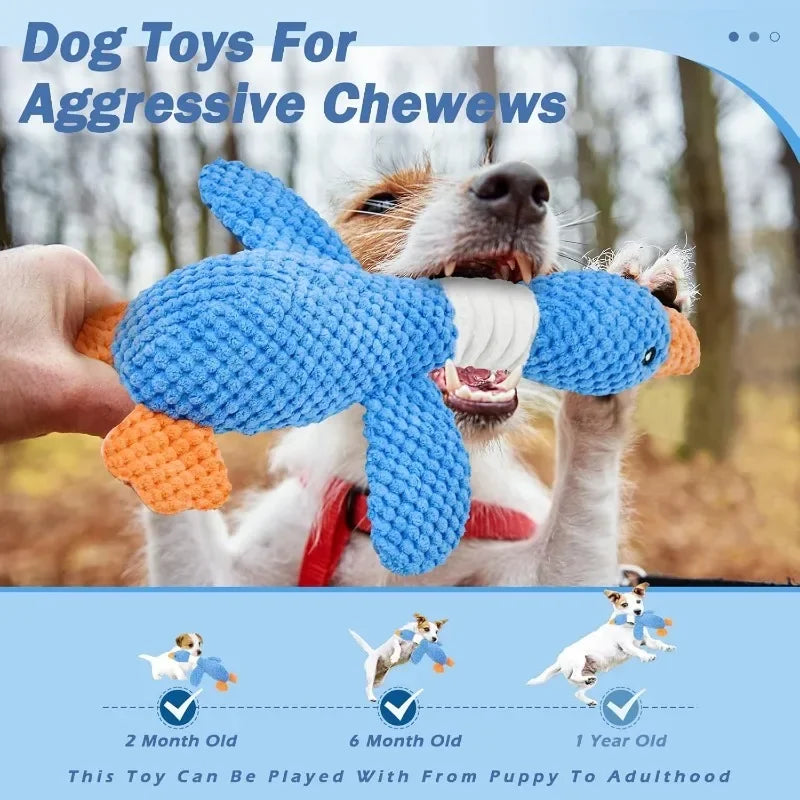 Pineapple Goose Plush Dog Toy With Squeaker
