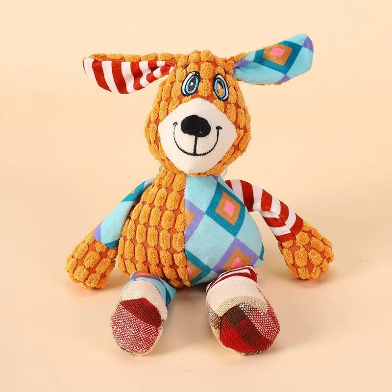 Plush Squeaky Dog Chew Toy – Bite Resistant & Interactive