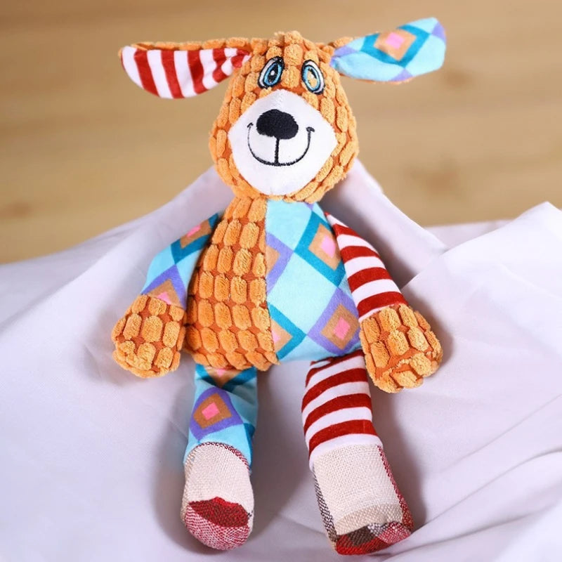 Plush Squeaky Dog Chew Toy – Bite Resistant & Interactive